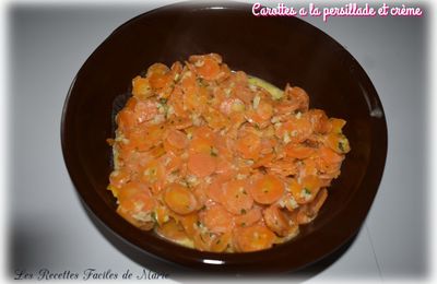 CAROTTES A LA PERSILLADE ET A LA CRÈME