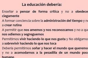 La Educación debería