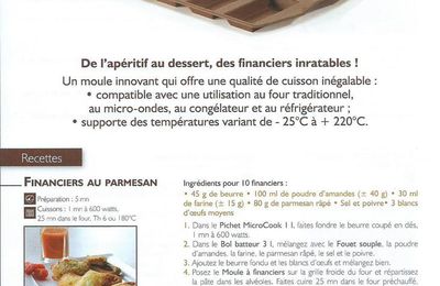 Fiche recettes Moule silicone à financiers