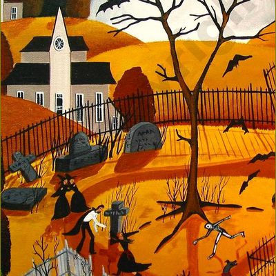 Halloween et sorcières en peinture et illustrations -  Debbie Criswell - Halloween