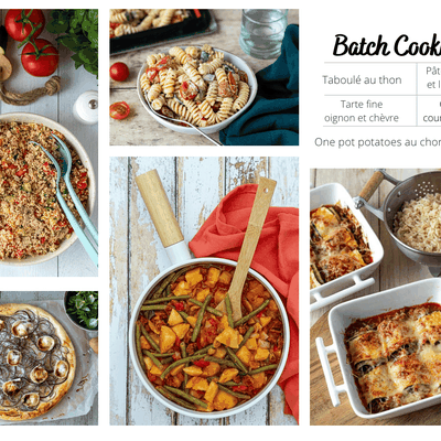 Batch cooking été : un menu complet pour 4 personnes en 2h