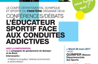 Conférences : l'éducateur sportif face aux conduites addictives