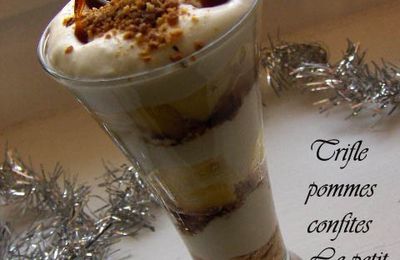 Trifle de mascarpone au pralin et pommes confites