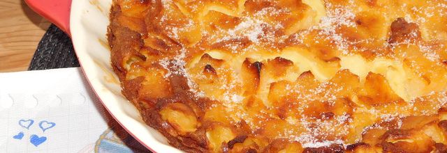 Flognarde aux pommes.
