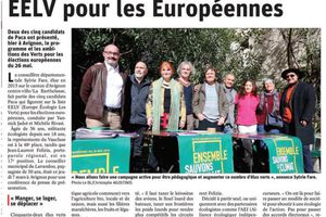 Conférence de presse à Avignon pour lancer la campagne EELV pour les élections européennes avec les candidats Sylvie Fare et Jean-Laurent Felizia.