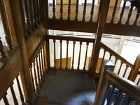 L'escalier du bâtiment central de la Ruche