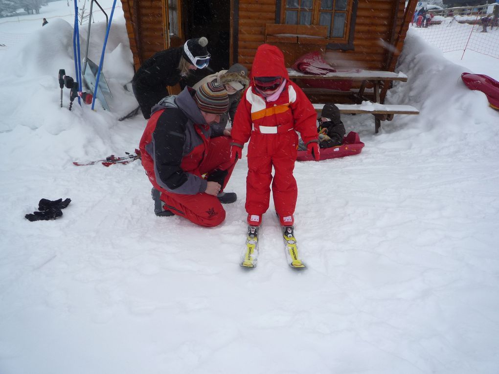 premire leçon de ski au Ballon d'alsace - fevrier 2010