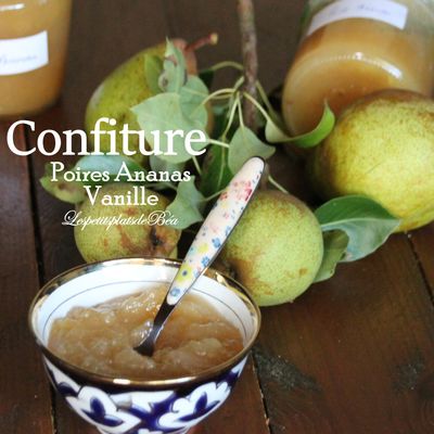 Confiture de poires, ananas et vanille
