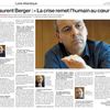 Article interview Laurent BERGER en cette période de confinement
