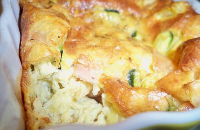 Clafoutis de courgettes et jambon