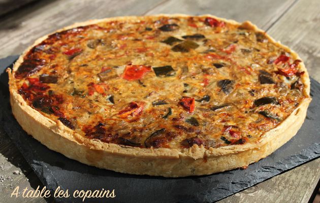 Tarte à la ratatouille, pate brisée maison.