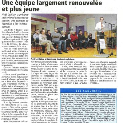 Journal d'Elbeuf du 13 février 2014 "Une équipe largement renouvelée et plus jeune"