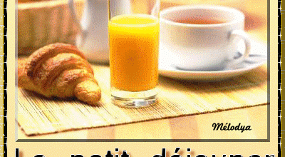 A propos du petit déjeuner...