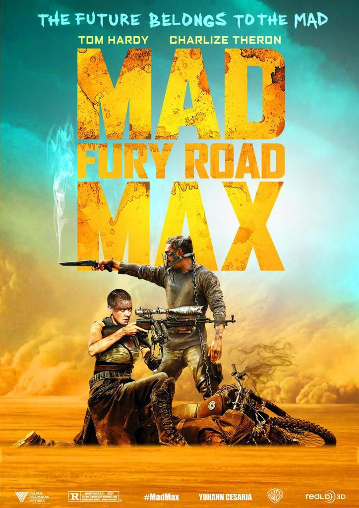 Poster Mad Max Fury Road yohann cesaria fan art affiche film movie Charlize Theron Tom Hardy