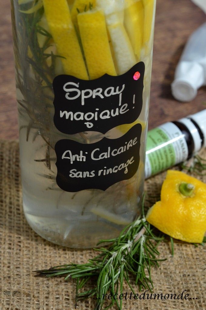 Recette spray magique naturel au vinaigre anti calcaire