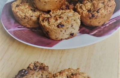 Muffins au flocons d'avoine et au chocolat