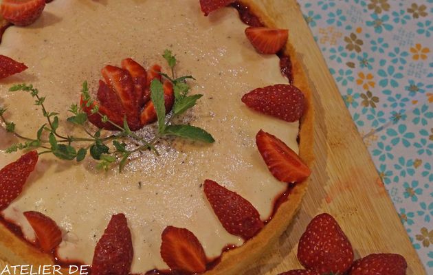 Tarte aux Fraises, Balsamique et Panna Cota Vanille