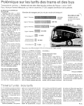 Polémique sur les tarifs des trams et des bus