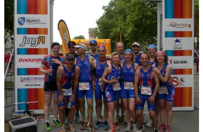 13 athlètes à Obernai triathlon du 01 juin 2014