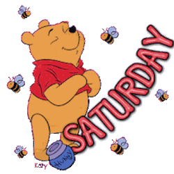 Saturday - Winnie the Pooh - Ourson - Miel - Abeilles - Disney - Dessin-animé - Gif animé - Gratuit