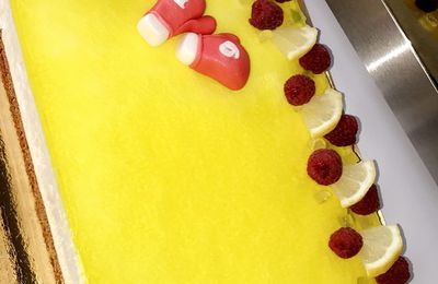 Entremet citron framboise 