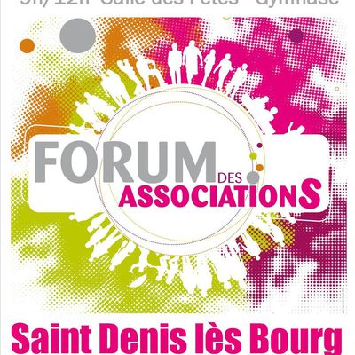 Le 5 Septembre 2015 nous serons présents au forum des associations de Saint Denis lès Bourg 