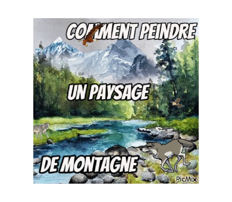 Dessin et peinture - vidéo 3852 : Comment peindre un paysage de montagne ? - huile, acrylique.