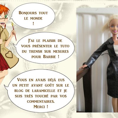 Tuto gratuit barbie: Un Trench pour Barbie