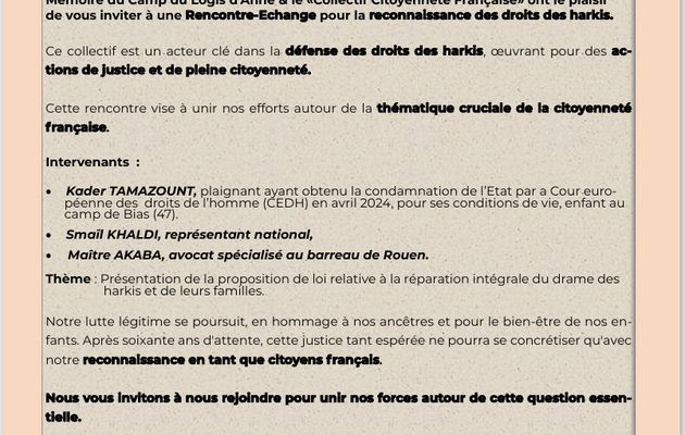 Rassemblement public autour de la proposition de loi pour une réparation pour tous ! à Peyrolles-En-Provence (13)