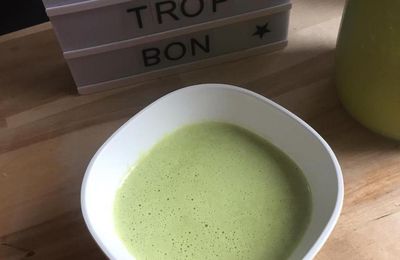 Soupe de petits pois et st Môret 