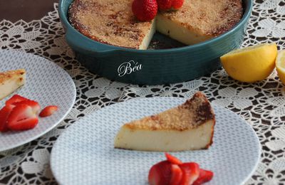 flan  citronné à la ricotta 