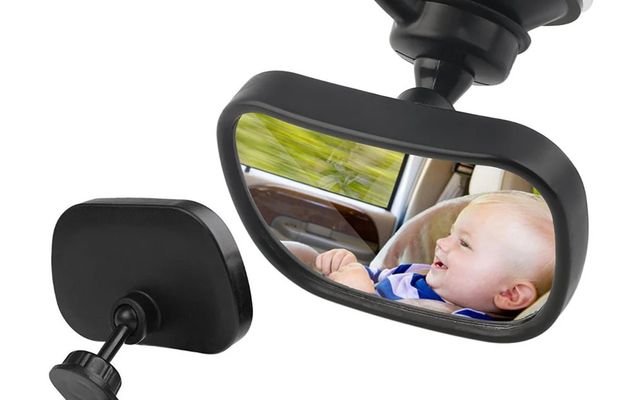 2 in 1 Mini Car Safety Back Seat Mirror
