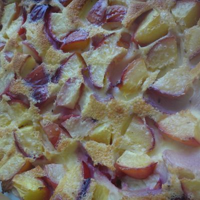 Clafoutis aux pêches