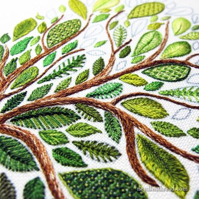                              BRODER DES FEUILLES