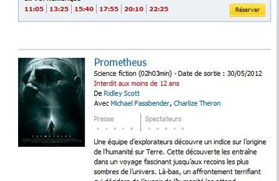 Allociné et le cinéma Gaumont Wilson vous présente Prometheus