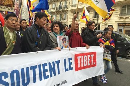 European march for Tibet in Paris, 14/03/2015