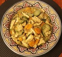 Recette : Poulet aux légumes et curry