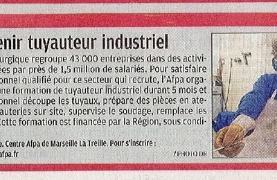 L'AFPA DE MARSEILLE : UNE FORMATION DE TUYAUTEUR INDUSTRIEL