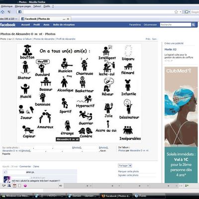 Facebook : On a tous un(e) ami(e) :