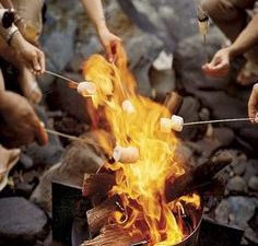 Chamallow au feu de bois