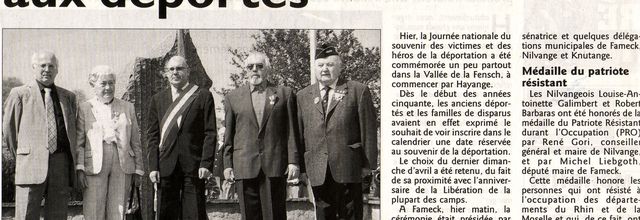 Hommage aux déportés