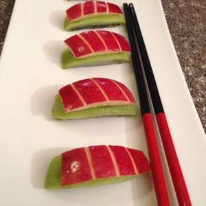 Sushi dessert aux fruits