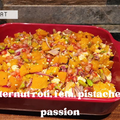 Butternut Rôti à la Feta, Pistache et Passion : Une Recette Healthy, Gourmande et Saisonnière