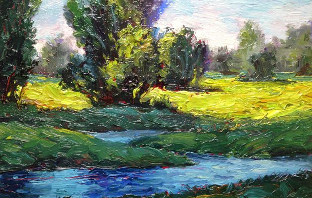 Dessin et peinture - vidéo 2600 : Comment réaliser d'un paysage à la peinture épaisse - huile ou acrylique.