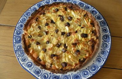 tarte amandine poires-chocolat d'éloïse