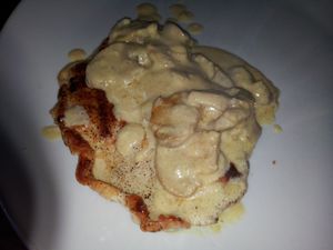 Escalope de poulet à la crème de gruyère