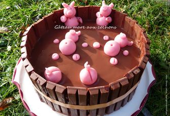 Gâteau mare aux cochons (.... et aux framboises)