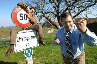 le 5 avril 2008, le panneau de Champagne CH est arraché...
