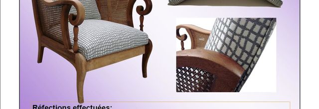 Fauteuil style Restauration (x2); Du Siège Au Décor; Tapissier d'Ameublement