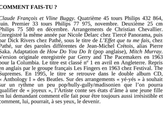 Juin 1963: Comment fais-tu?